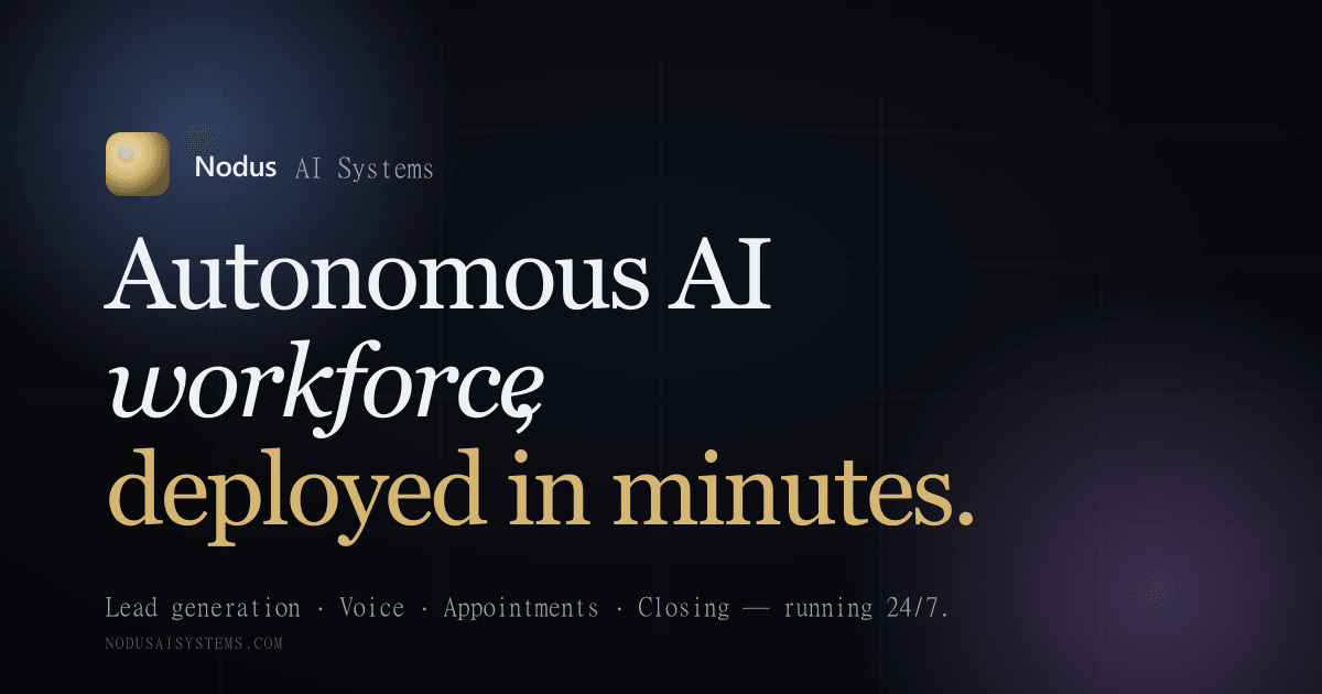 Nodus OS · An intelligence that learns how you do business